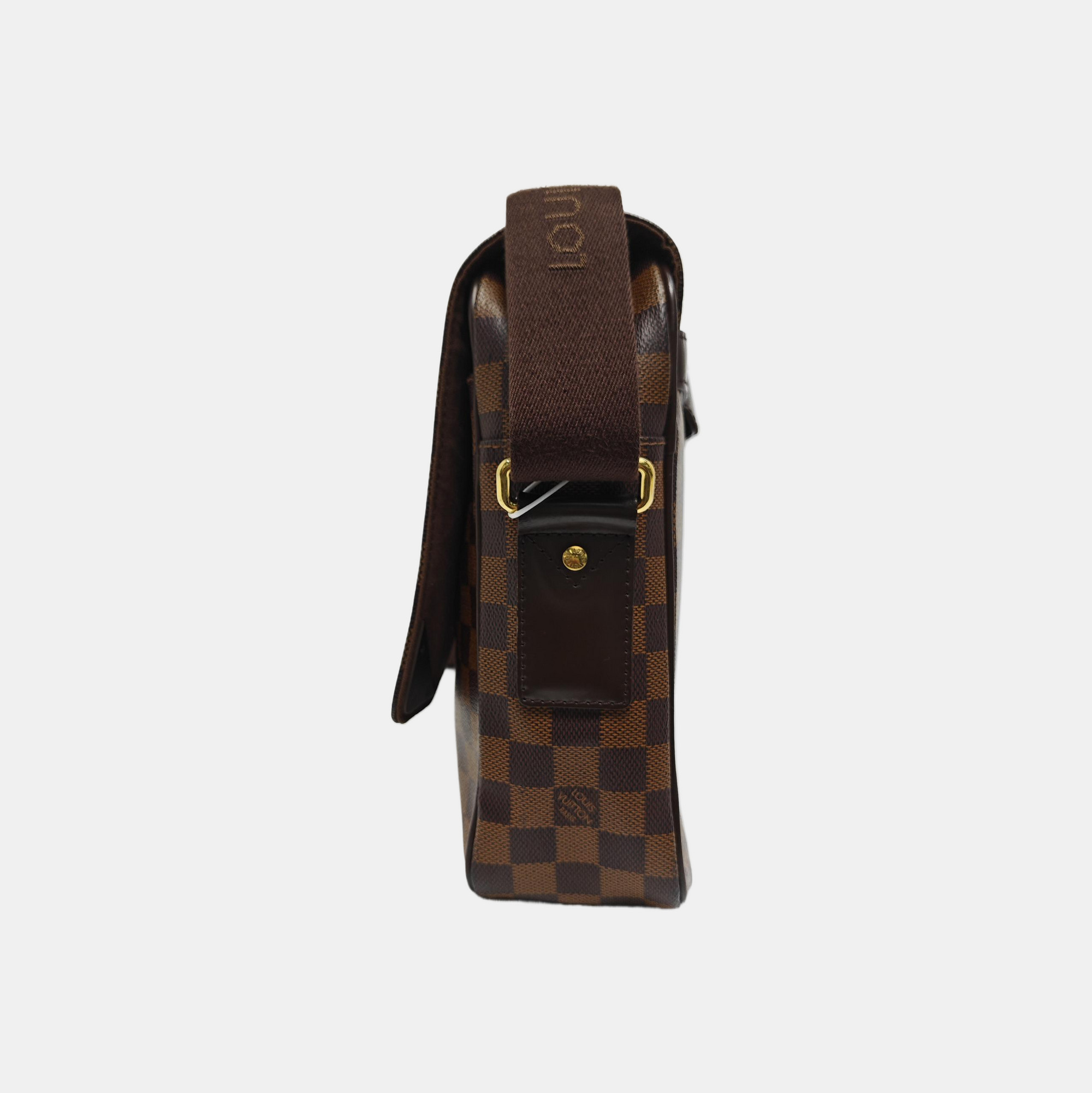 SHELTON MM Damier Ebene Coated Canvas Brown