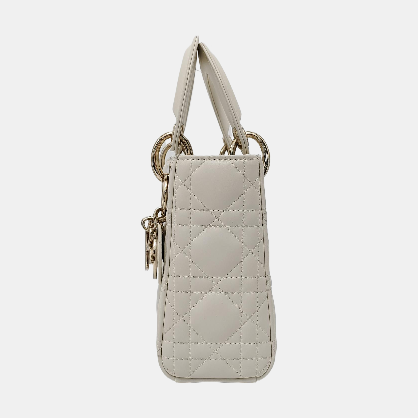 Lady Dior Mini Cannage Lambskin White