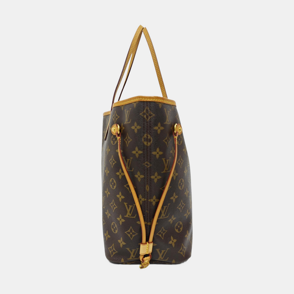 NEVERFULL MM Monogram Coated Canvas Brown
