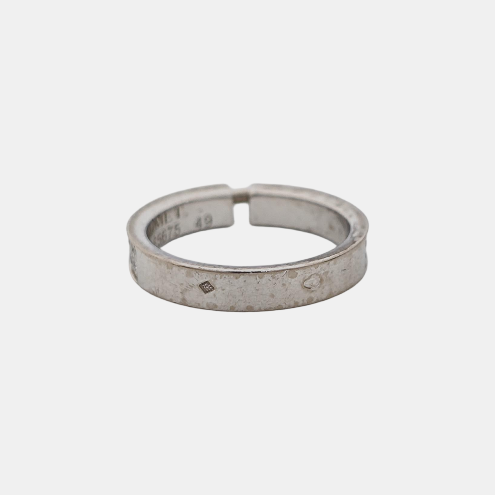 Liens Évidence 18k White Gold Silver Ring EU 49