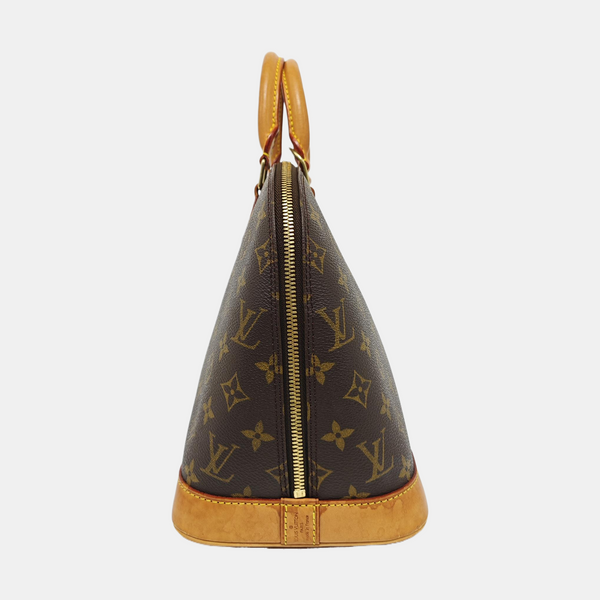 ALMA PM Monogram Coated Canvas Brown