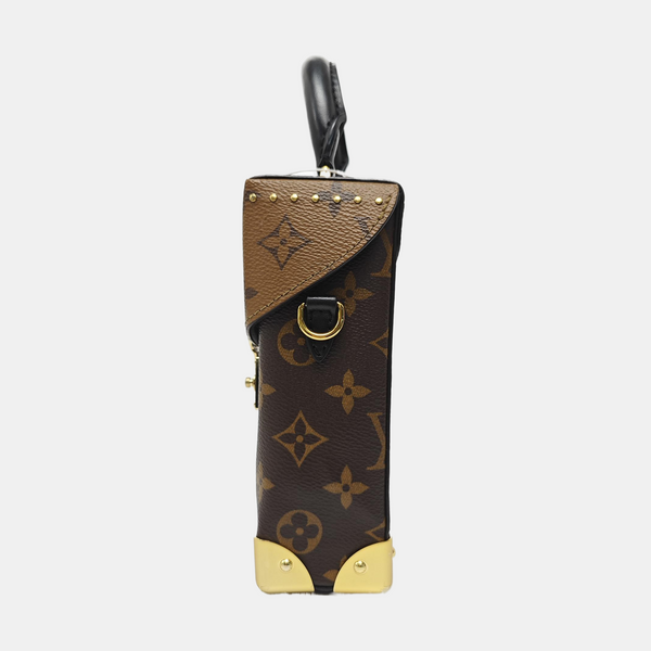 CAMERA BOX Monogram Coated Canvas Brown