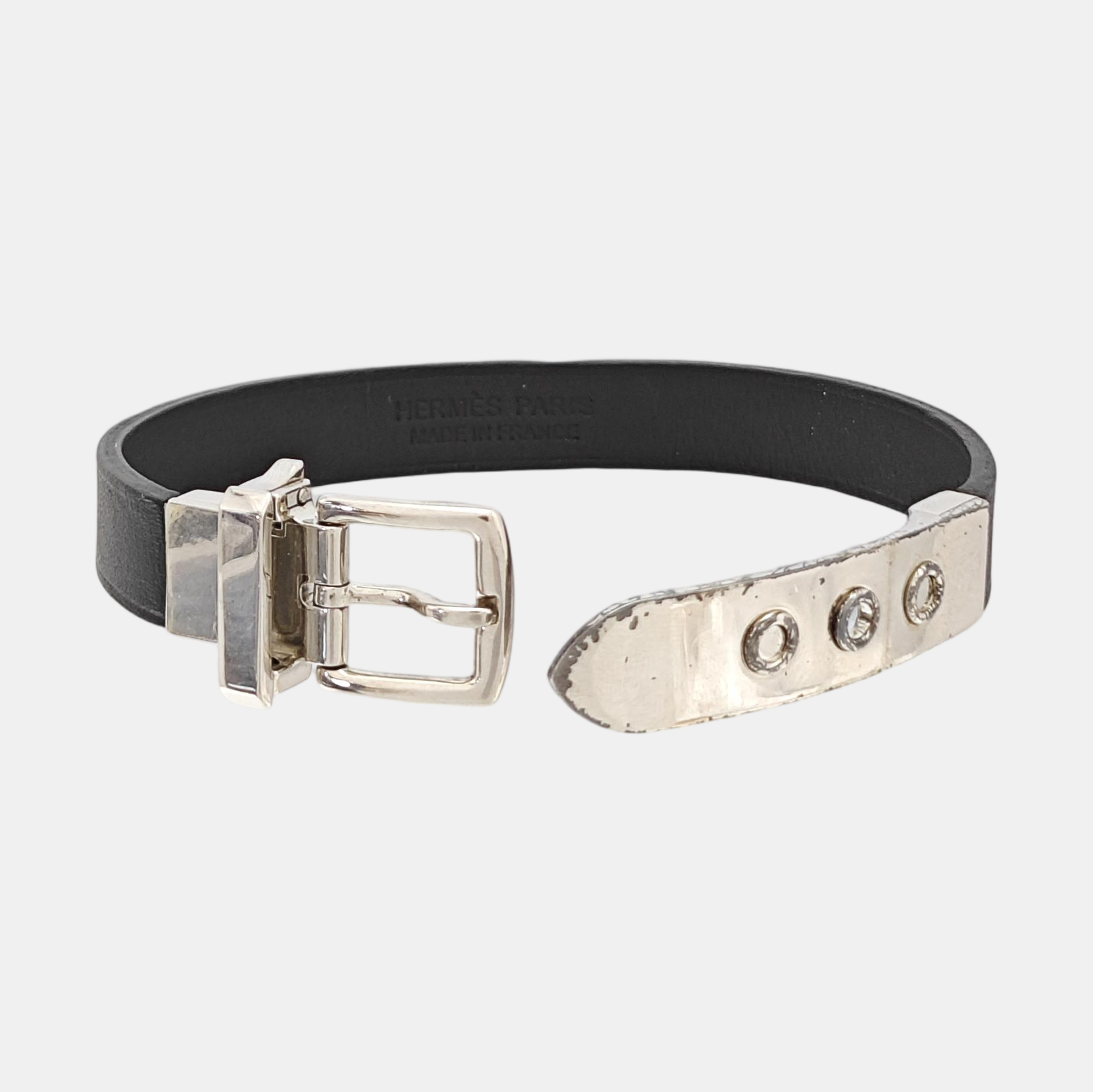 Leather Black Bangle