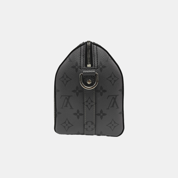 KEEPALL Monogram Coated Canvas Black