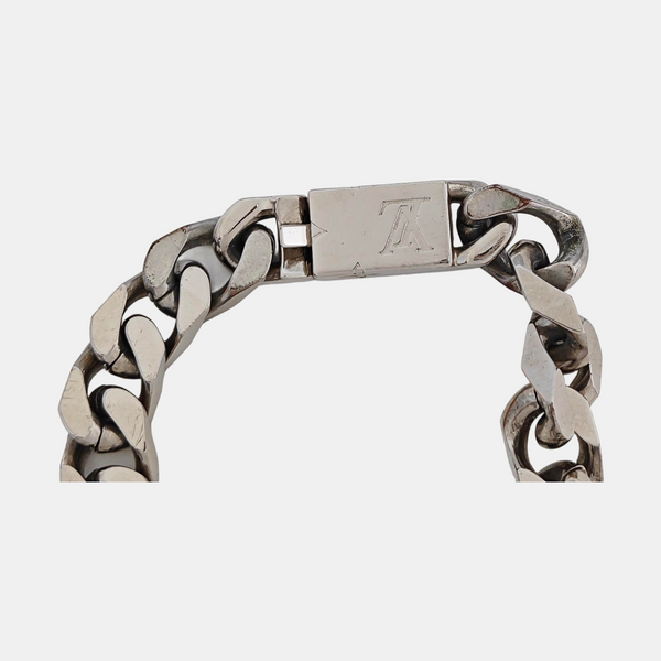 Monogram Metal Silver Bracelet
