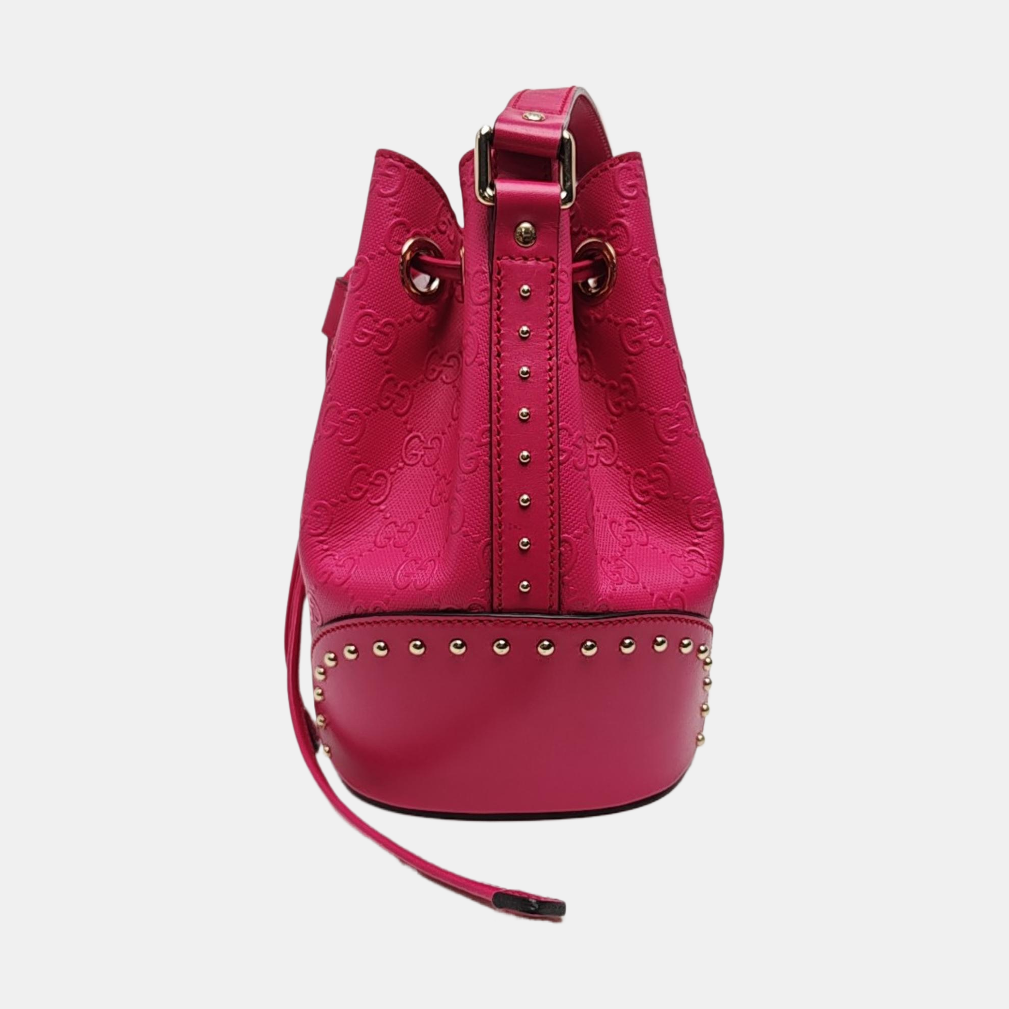 Monogram Calfskin Bucket Bag Red