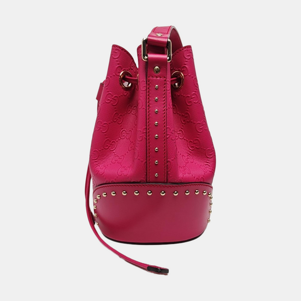 Monogram Calfskin Bucket Bag Red