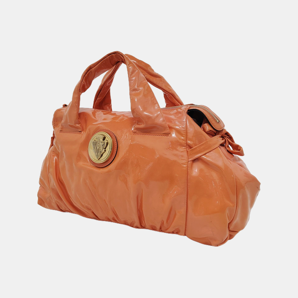 Calfskin Top Handle Bag Orange