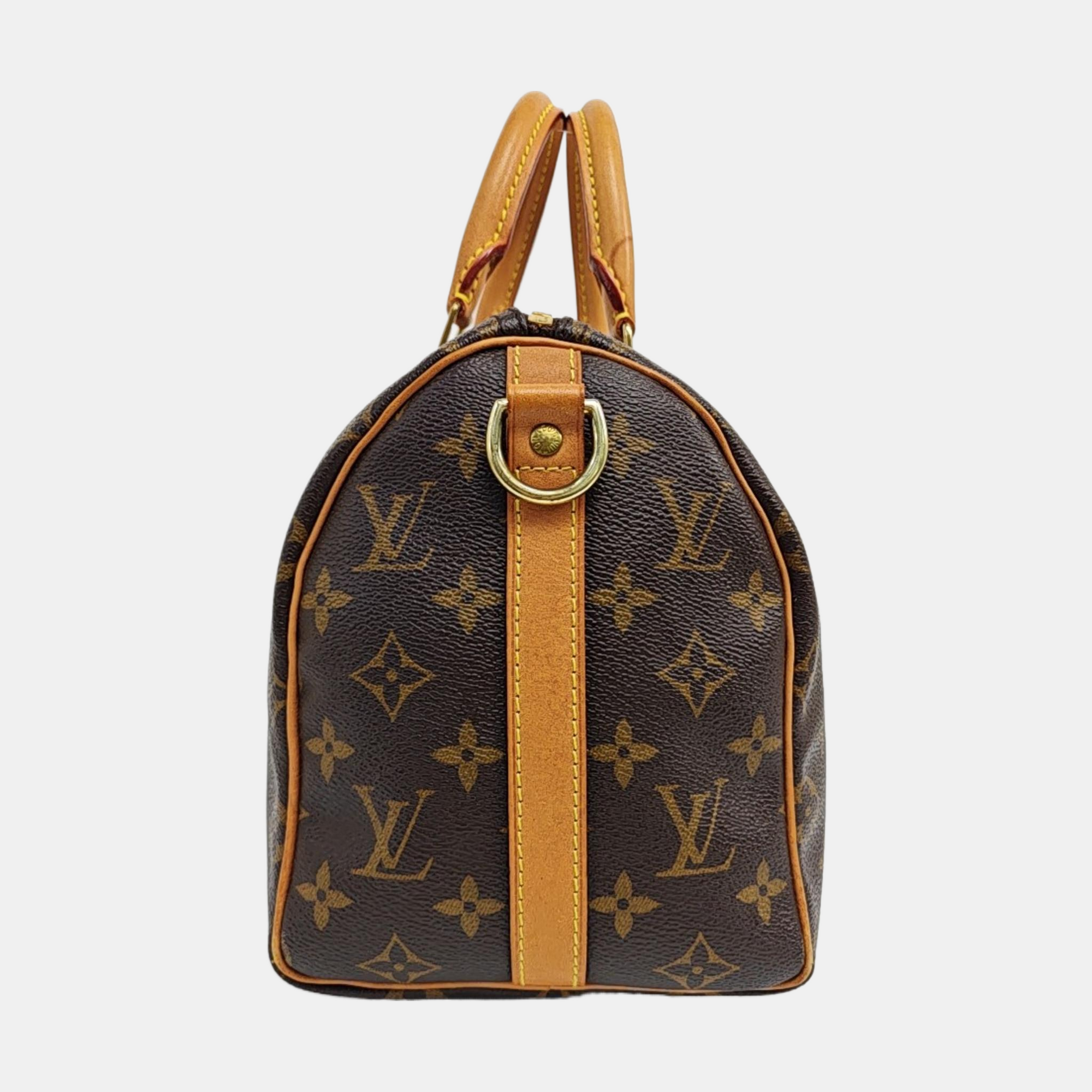 SPEEDY 25 Monogram Coated Canvas Brown