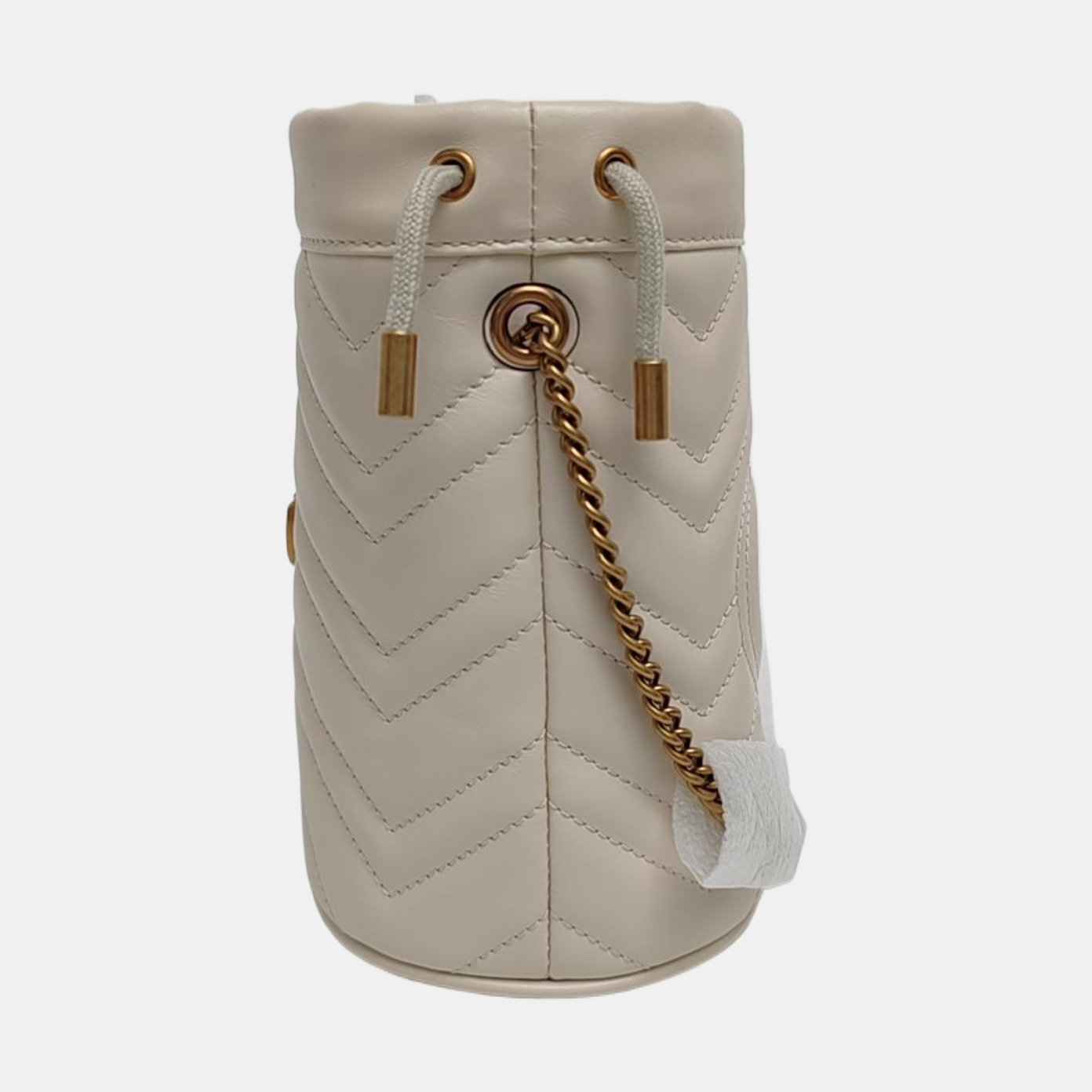GG Marmont Mini Quilted Calfskin White