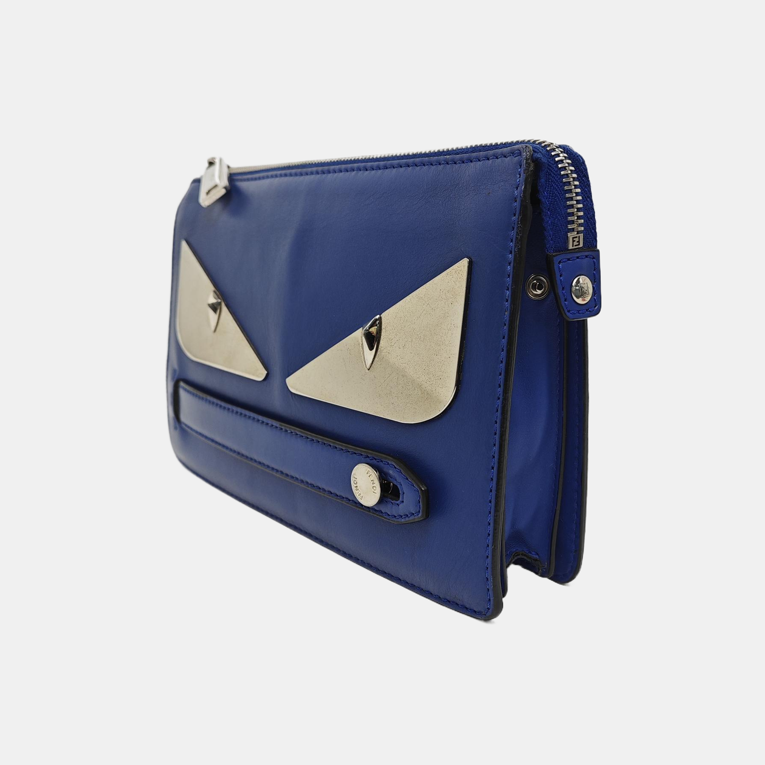 Authenticated pre-owned  Monster Calfskin Blue - Clutch at Looply