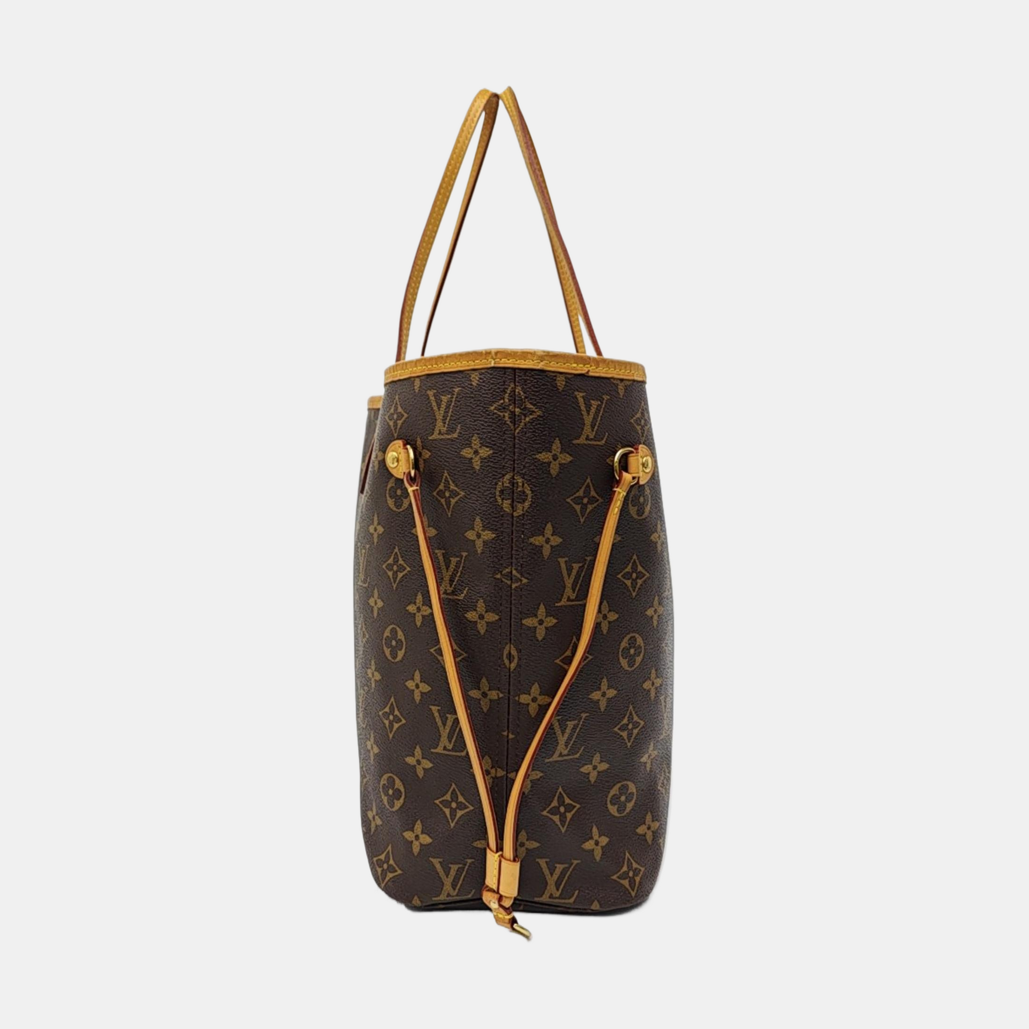 NEVERFULL MM Monogram Coated Canvas Brown