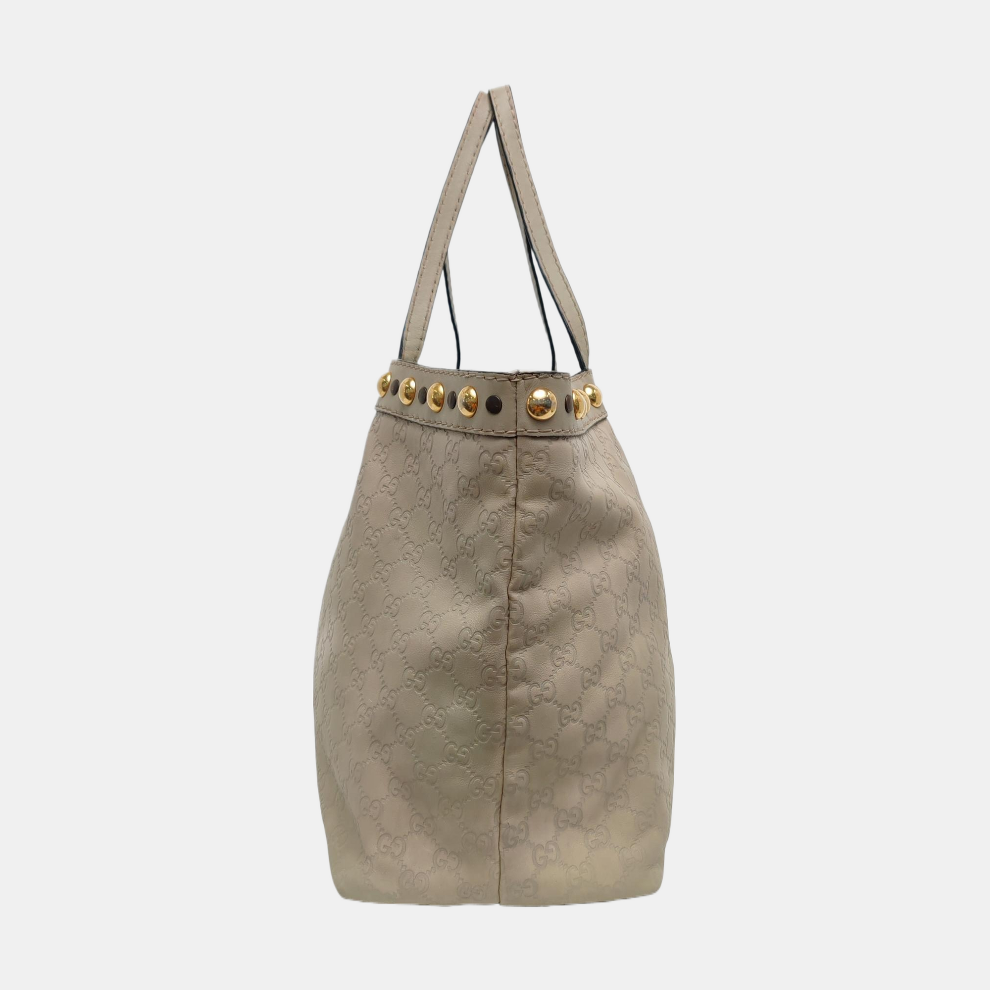 Monogram Calfskin Tote Bag Beige