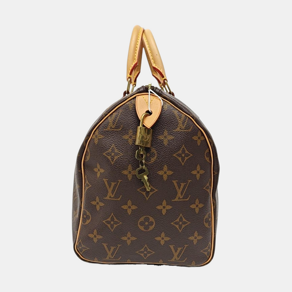 SPEEDY 30 Monogram Coated Canvas Brown