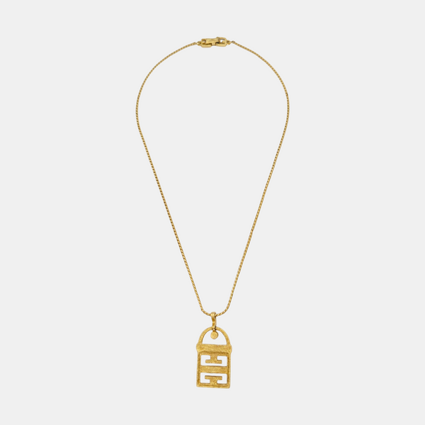 4G Logo Metal Gold Necklace