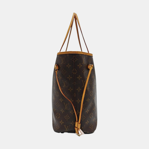 NEVERFULL MM Monogram Coated Canvas Brown