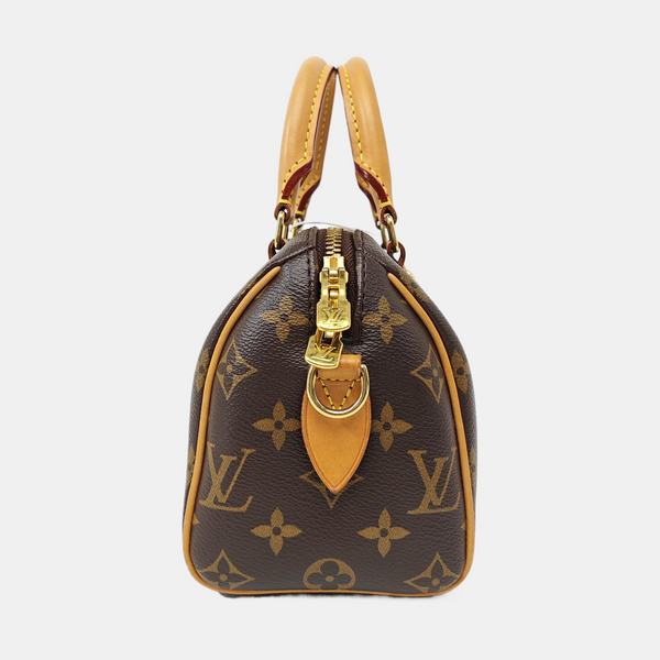 SPEEDY 20 Monogram Coated Canvas Brown