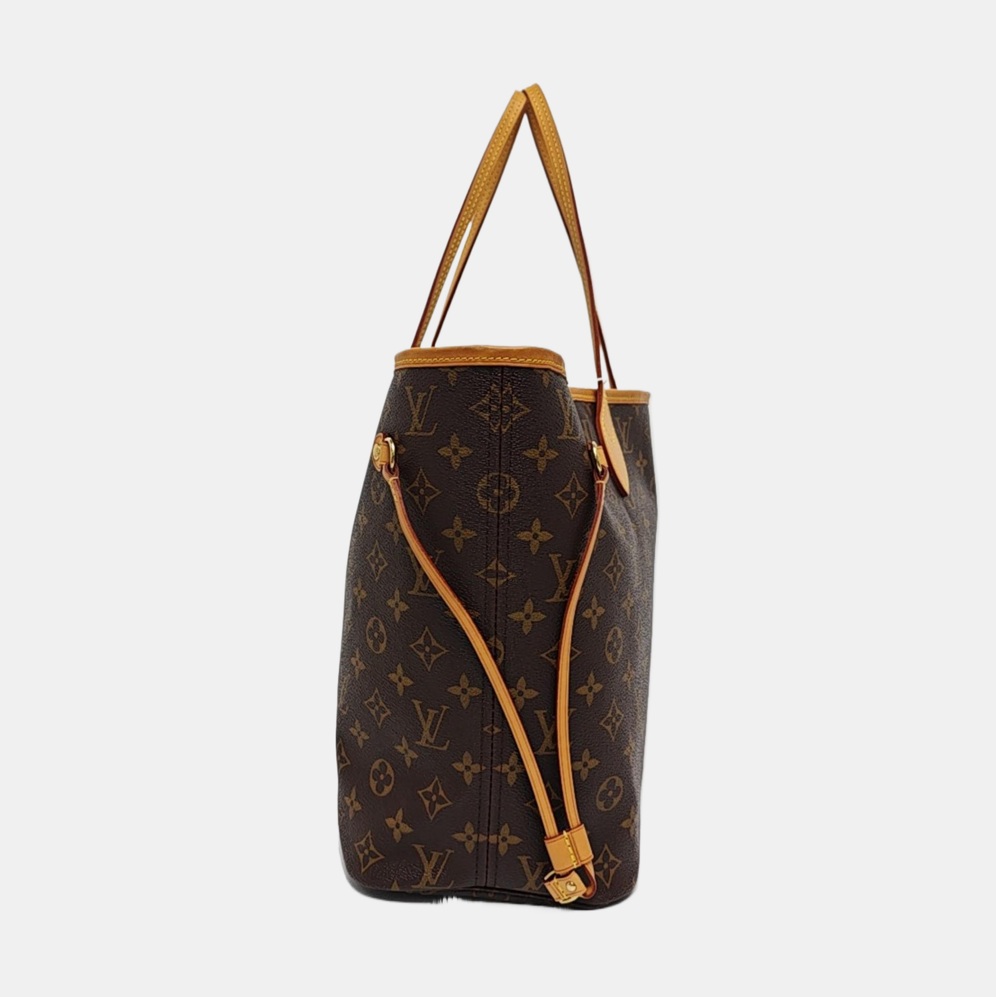 NEVERFULL MM Monogram Coated Canvas Brown