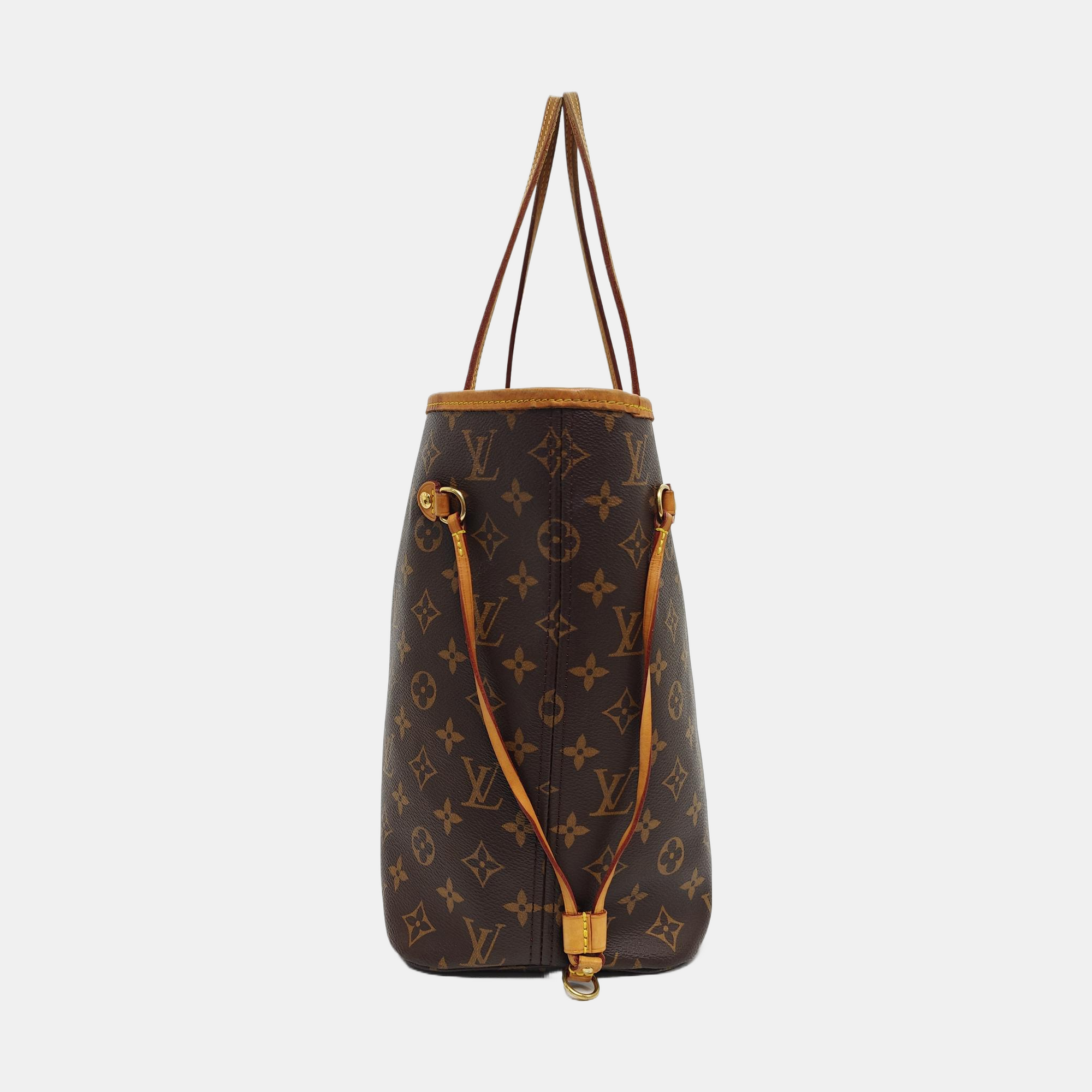 NEVERFULL MM Monogram Coated Canvas Brown