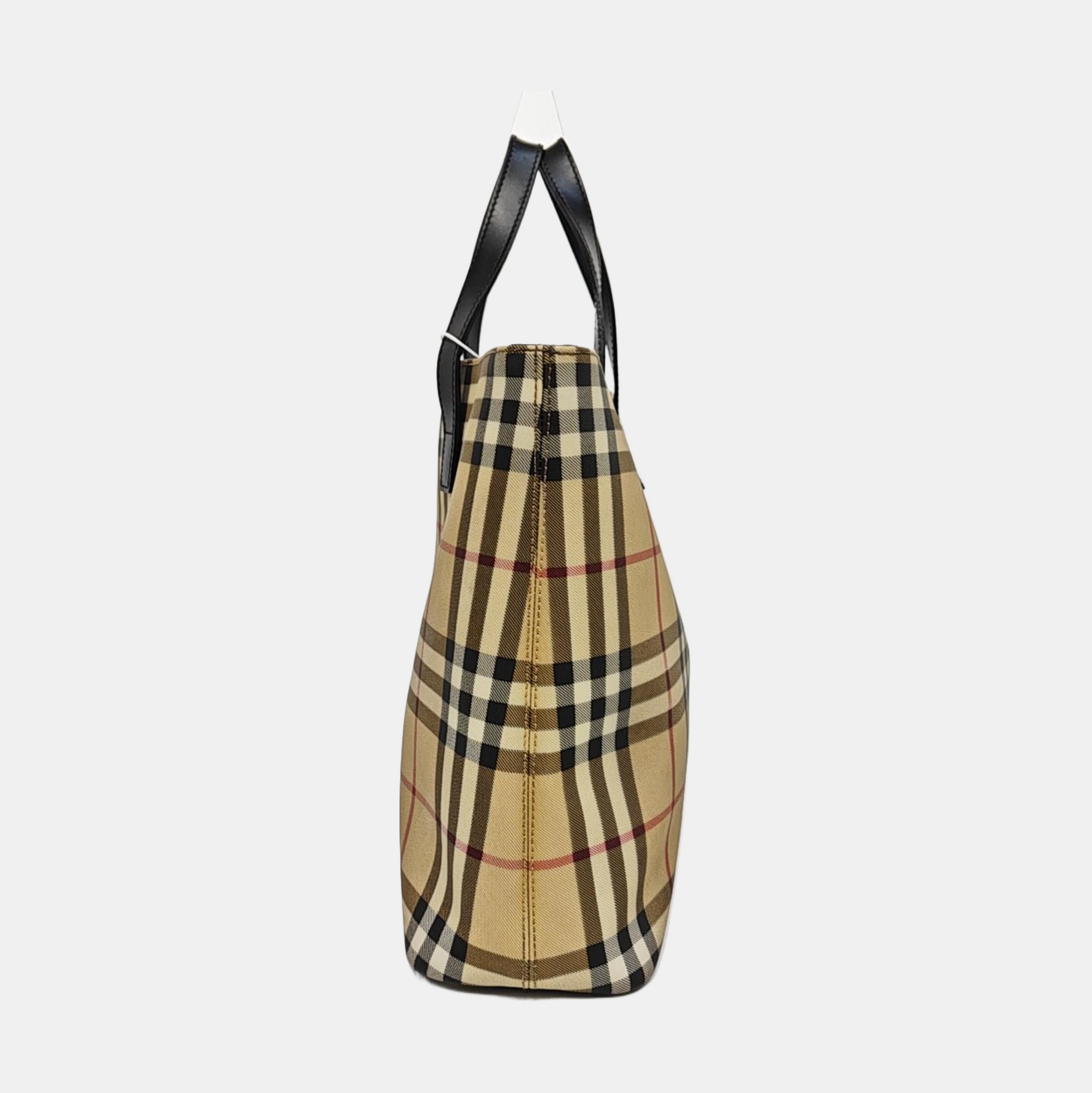 Coated Canvas Tote Bag Beige