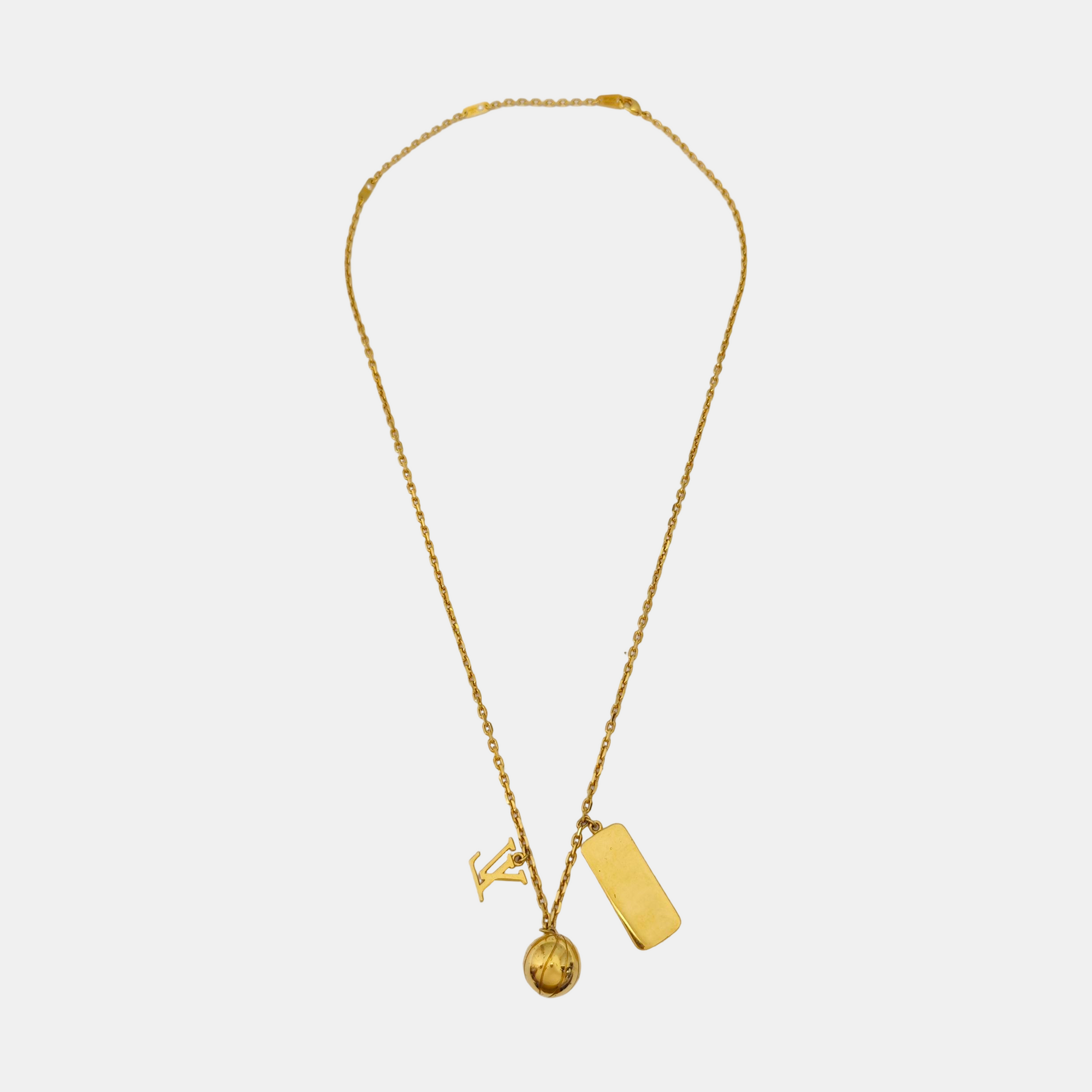 LVxNBA Metal Gold Necklace