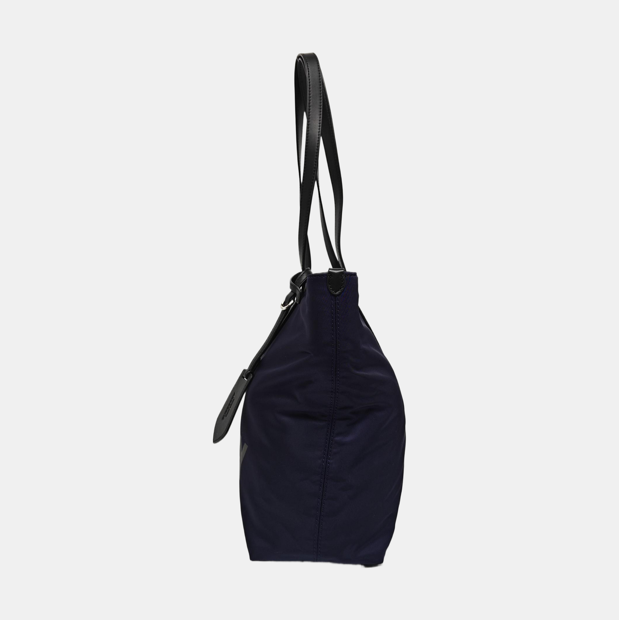 Nylon Tote Bag Blue