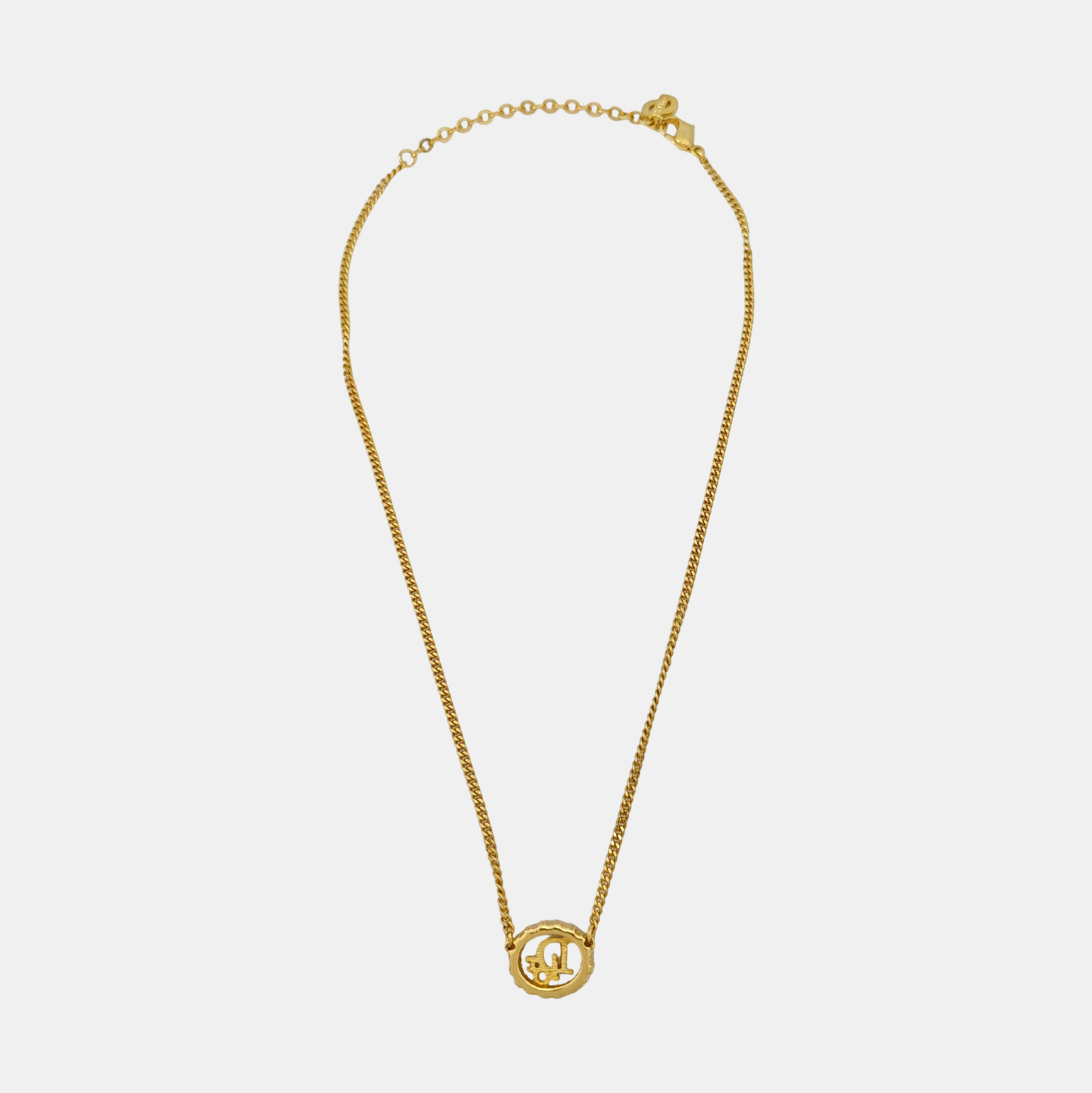 Dior Oblique Metal Gold Necklace