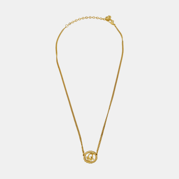 Dior Oblique Metal Gold Necklace