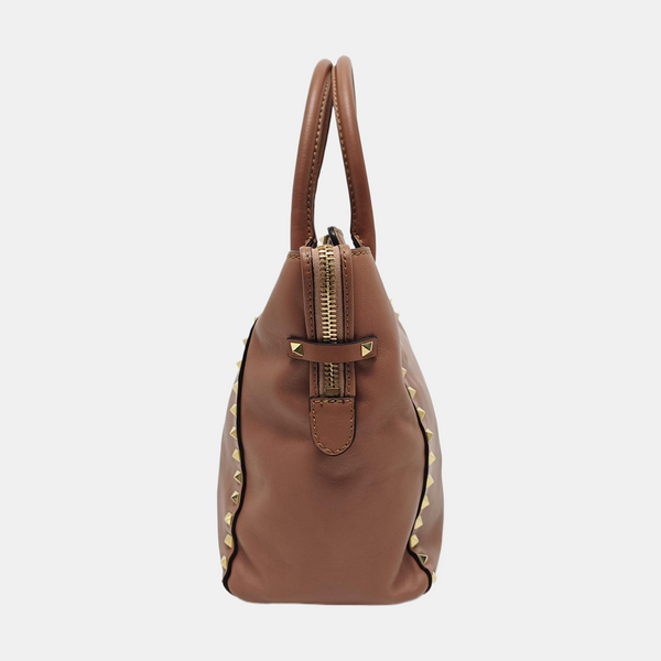 Rockstud Calfskin Beige