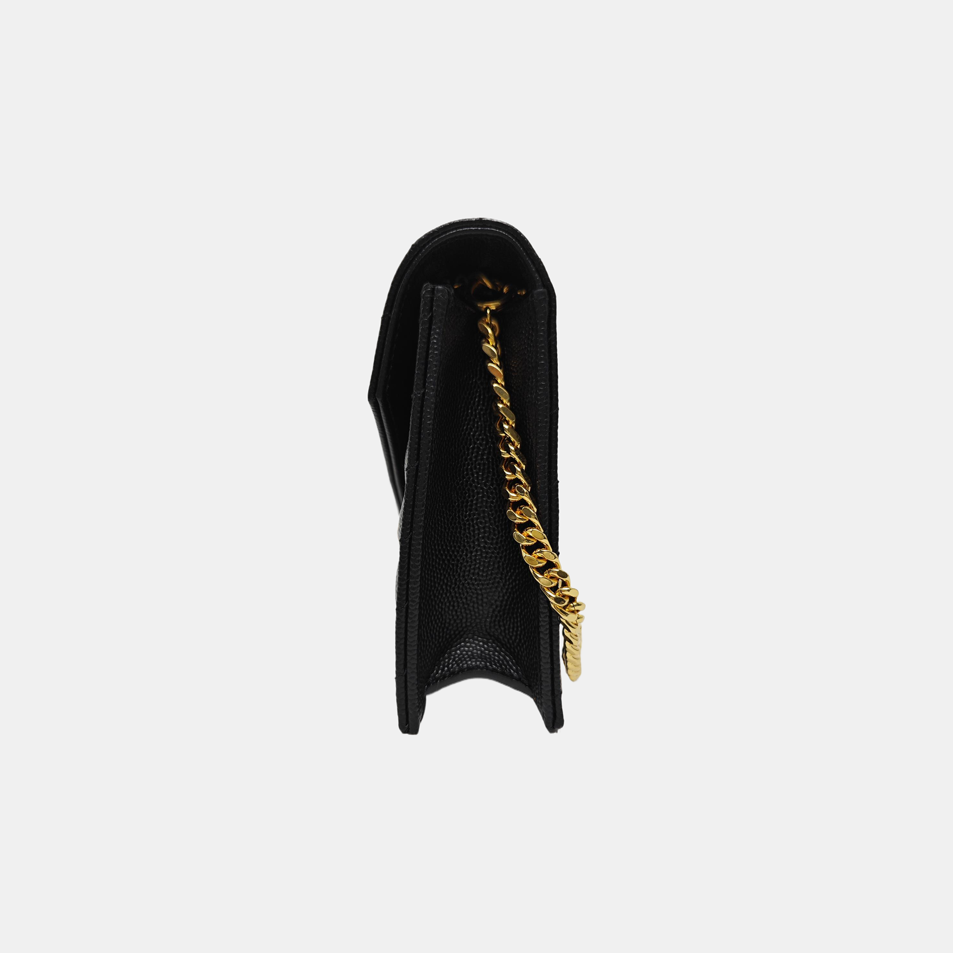 MONOGRAM Chevron Calfskin Black