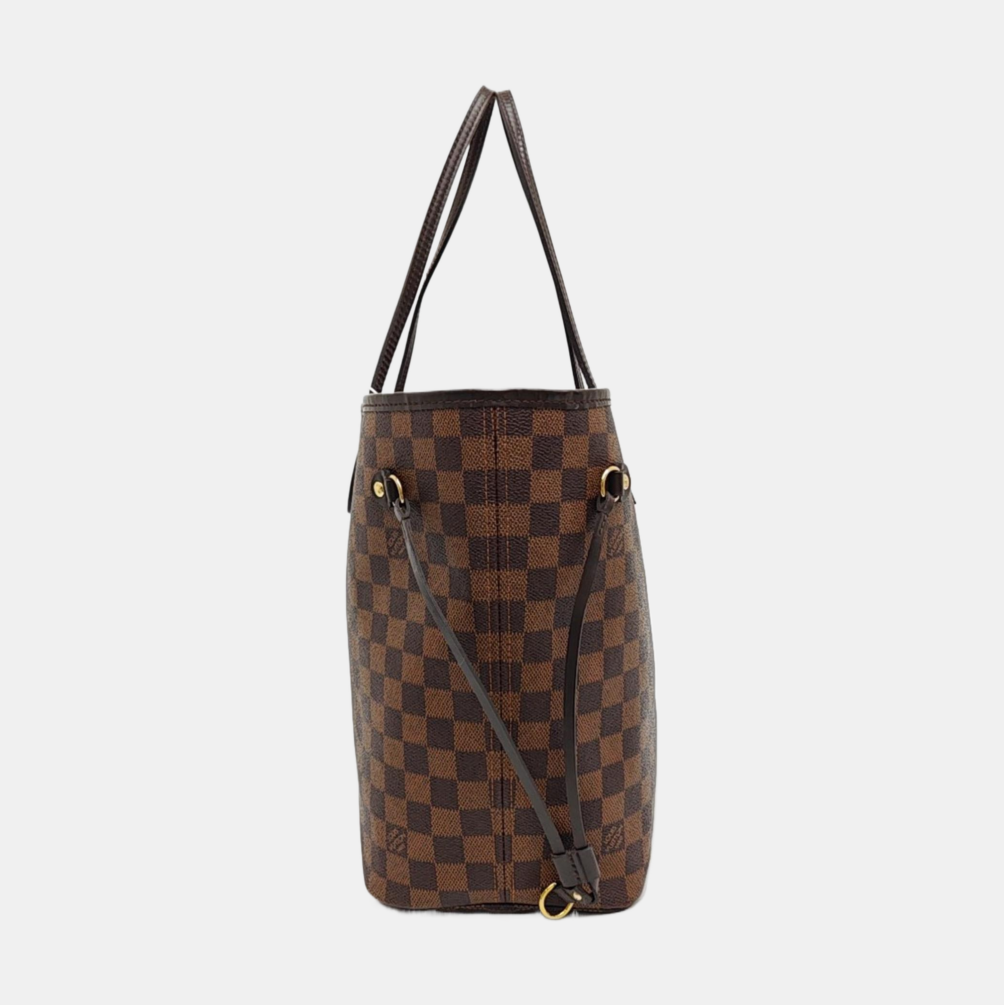 NEVERFULL MM Damier Ebene Coated Canvas Brown