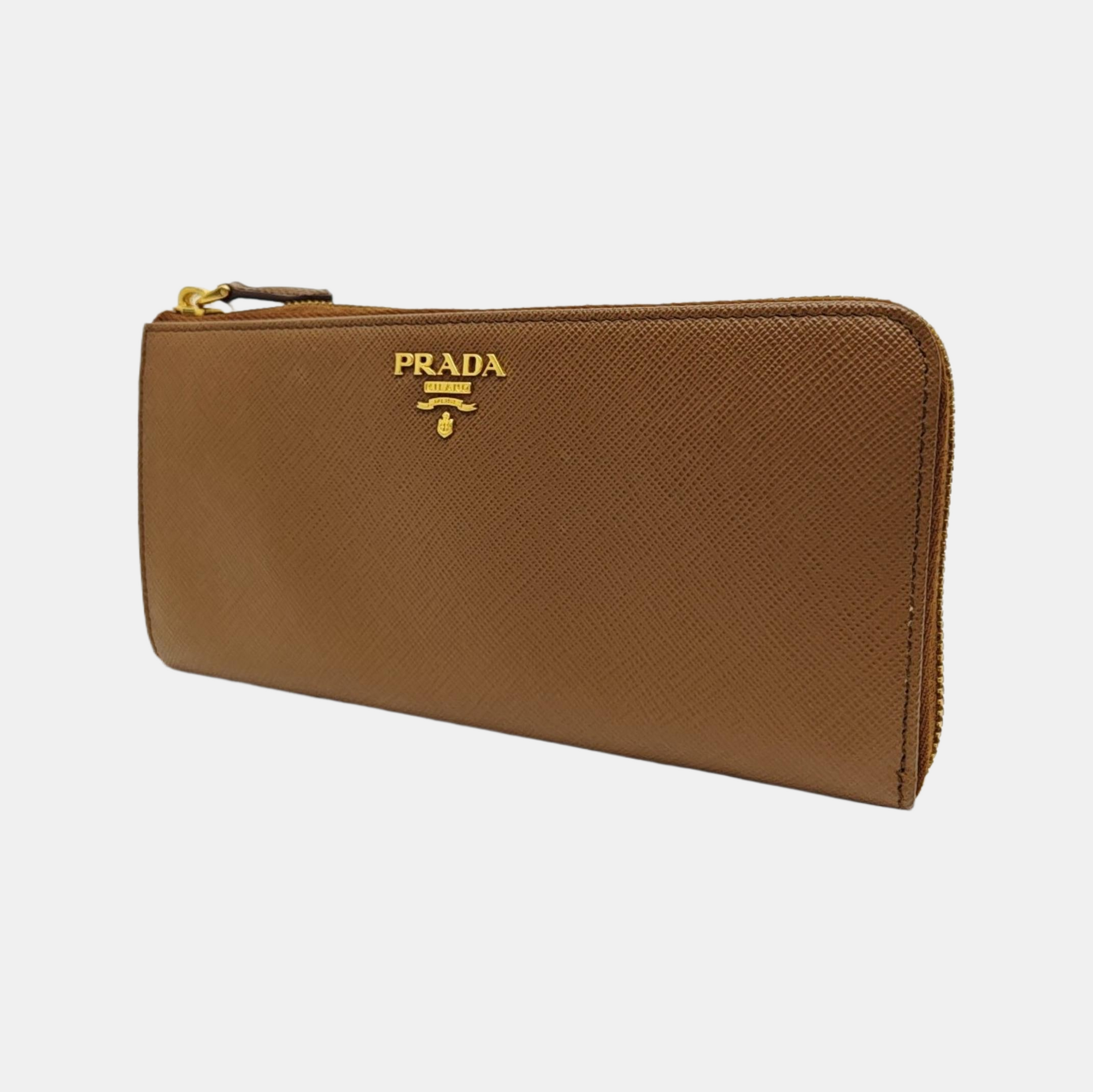 Saffiano Calfskin Wallet Large Brown