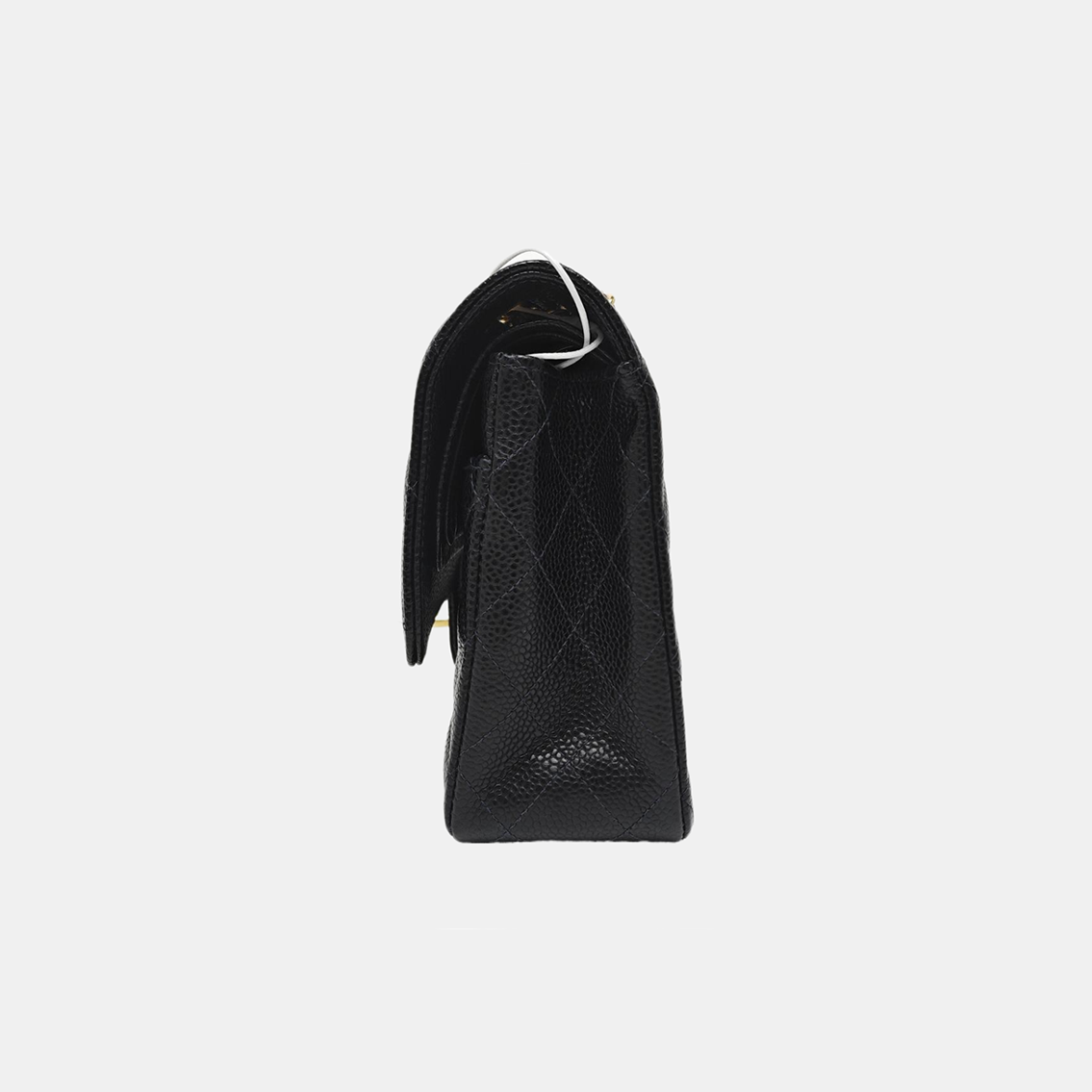 CLASSIC FLAP Medium Quilted Grained Calfskin Black