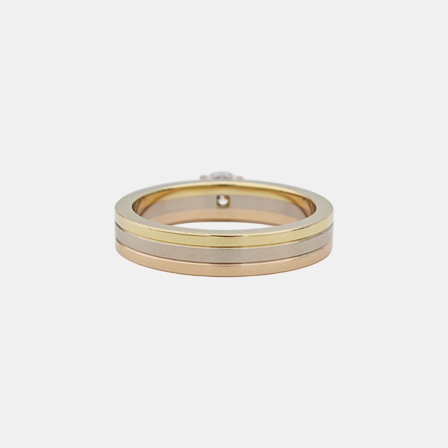 VENDÔME LOUIS CARTIER 18k White Gold Multicolor Ring EU 50