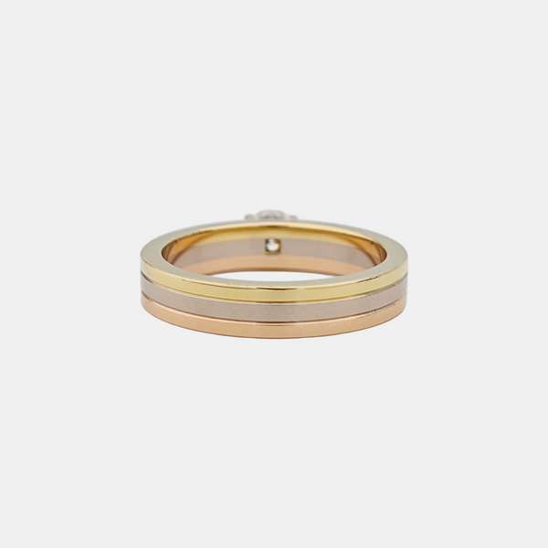 VENDÔME LOUIS CARTIER 18k White Gold Multicolor Ring EU 50
