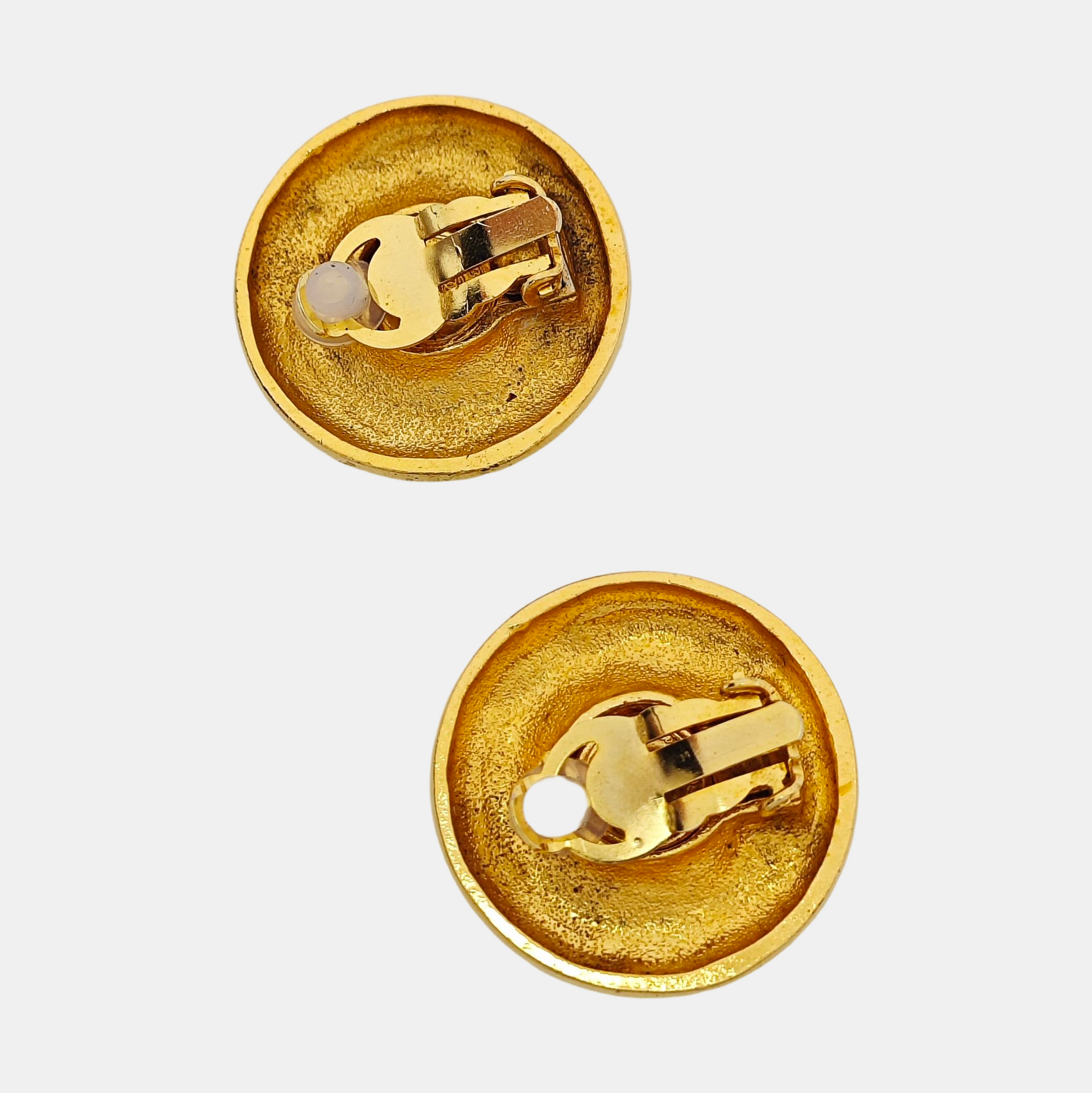 Metal Gold Clip On Earrings