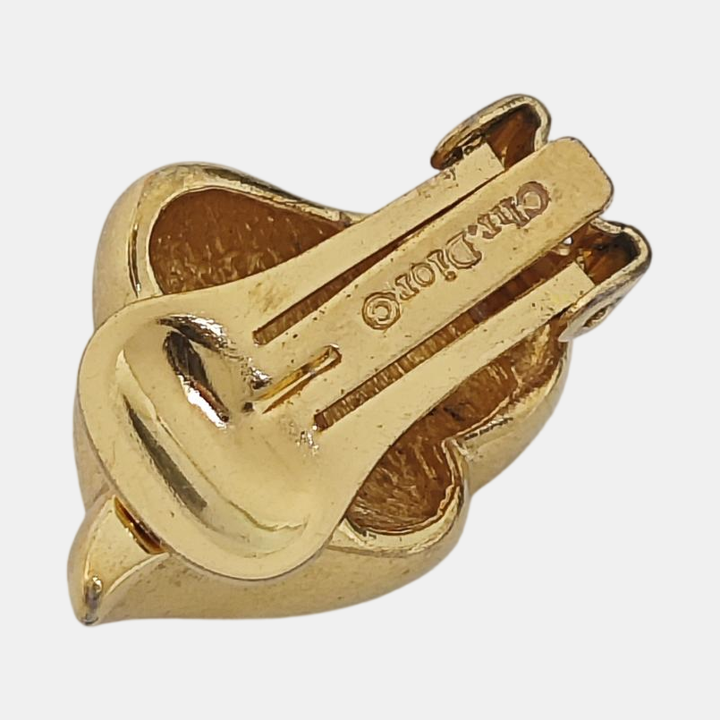 Metal Gold Clip On Earrings