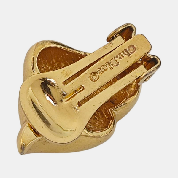 Metal Gold Clip On Earrings