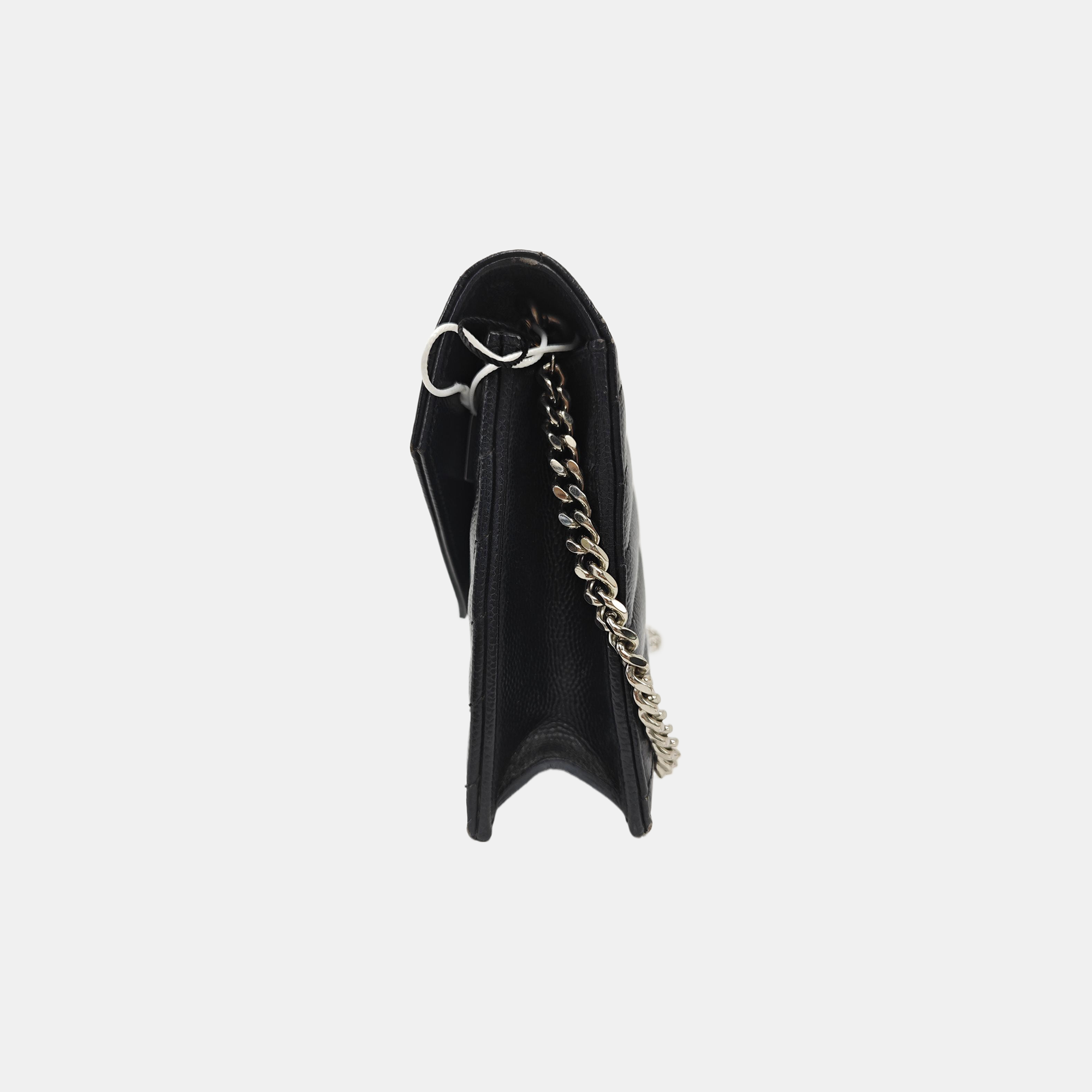 MONOGRAM WOC Chevron Calfskin Black