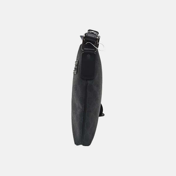 Monogram Coated Canvas Shoulder Bag Black