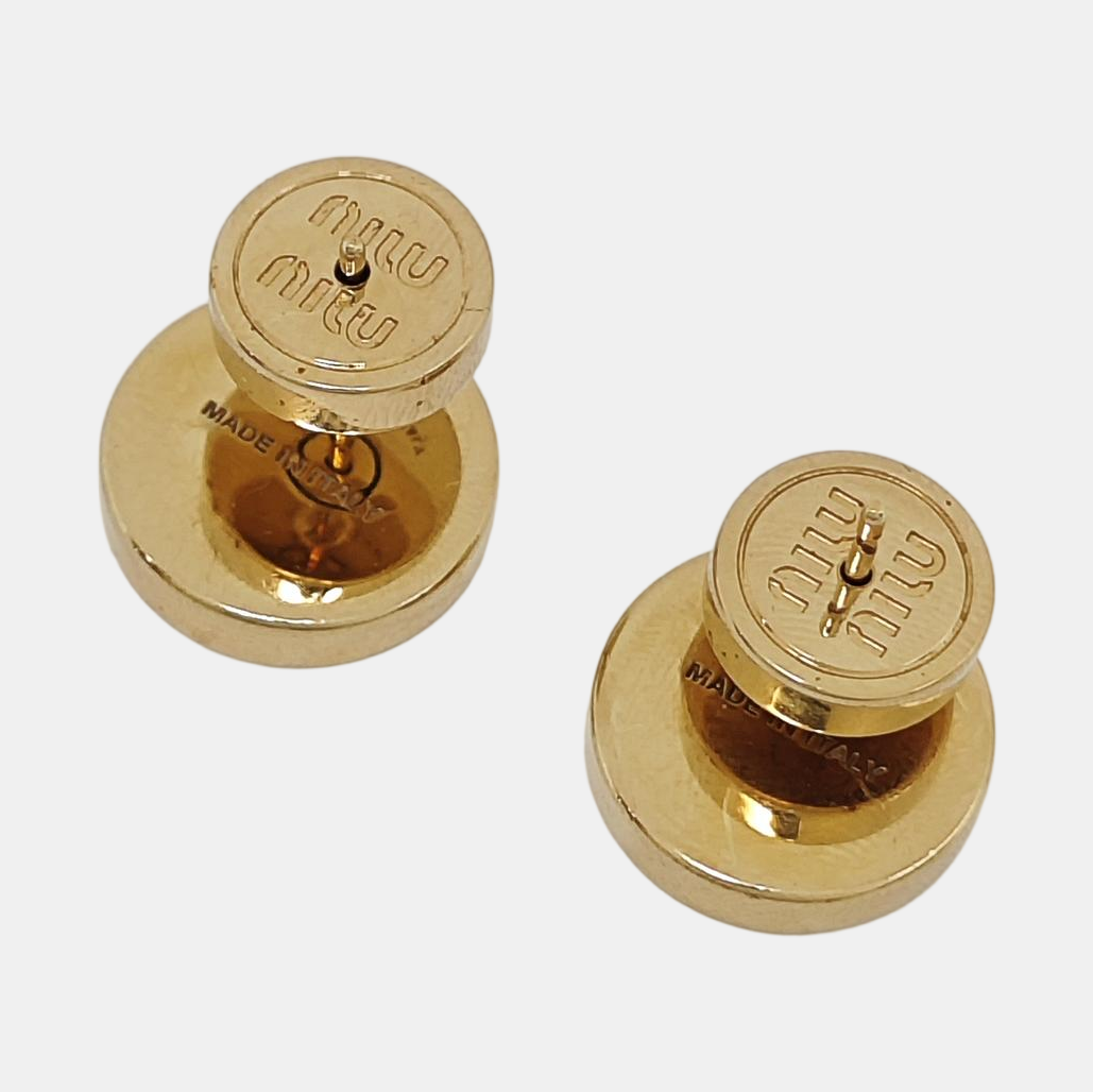 Metal White Stud Earrings