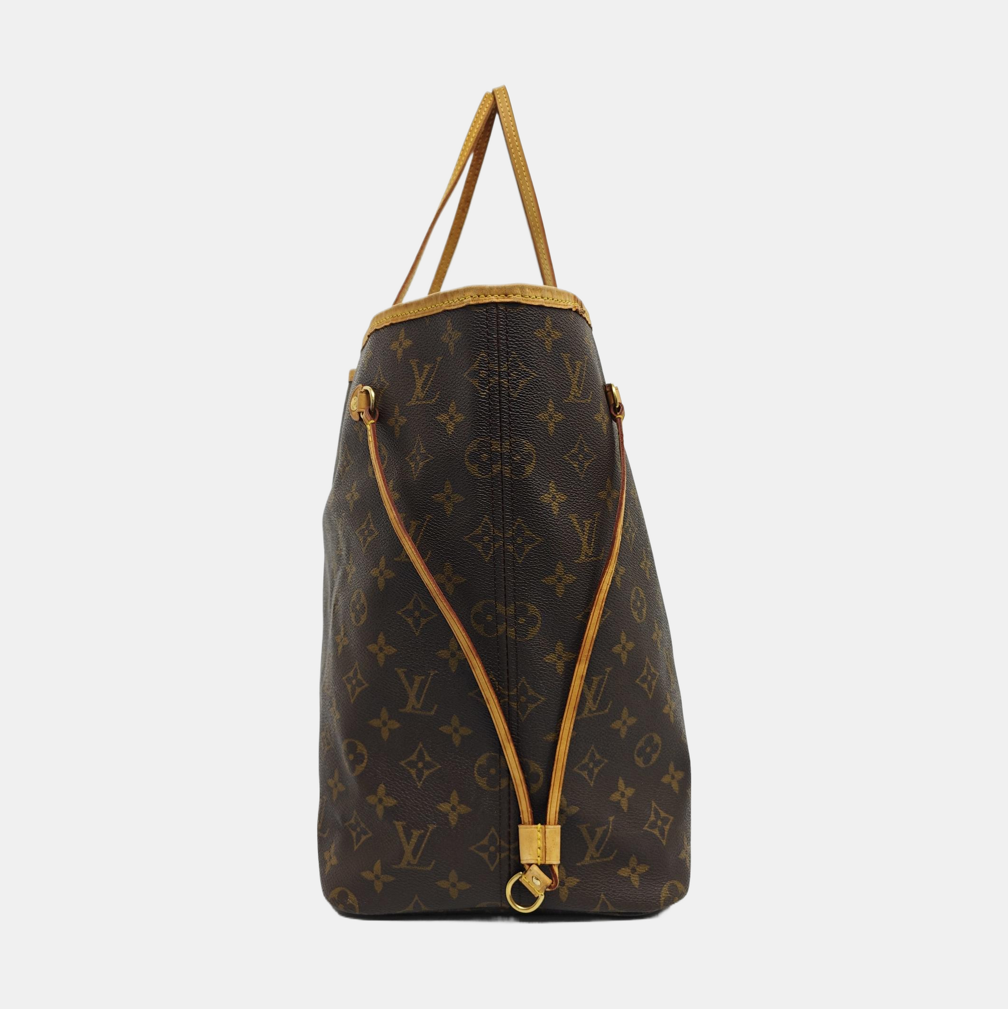 NEVERFULL GM Monogram Coated Canvas Brown