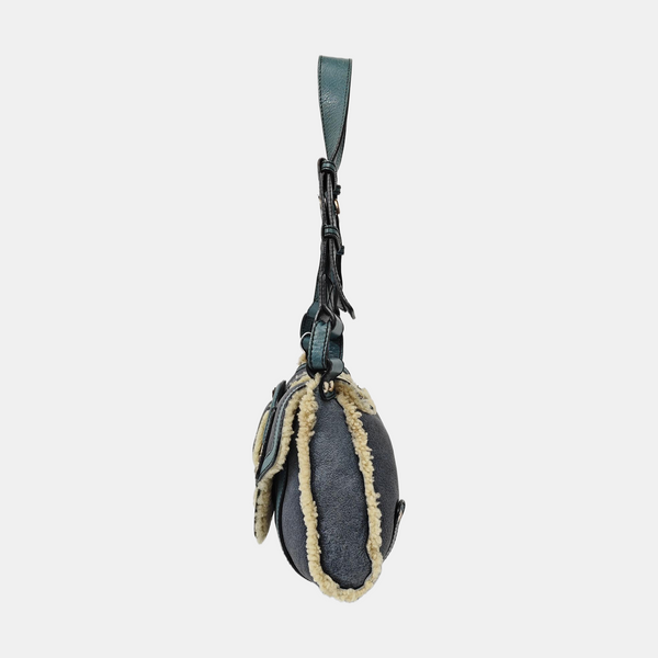 Special Material Top Handle Bag Blue