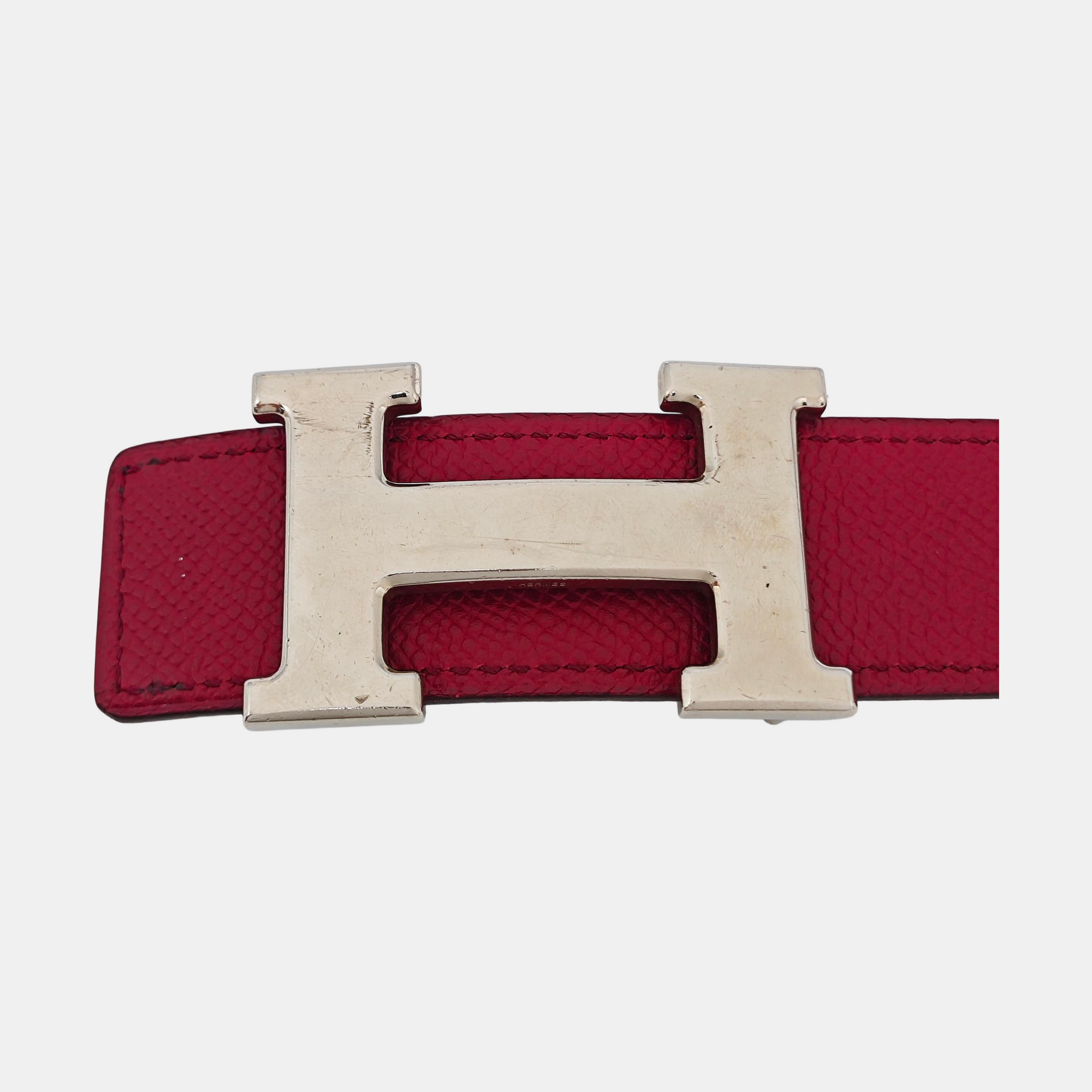 Leather Belt Red