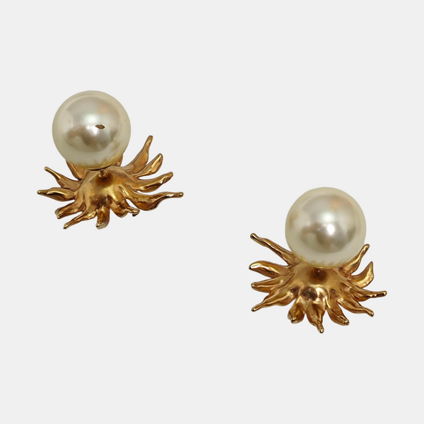 Metal Gold Stud Earrings