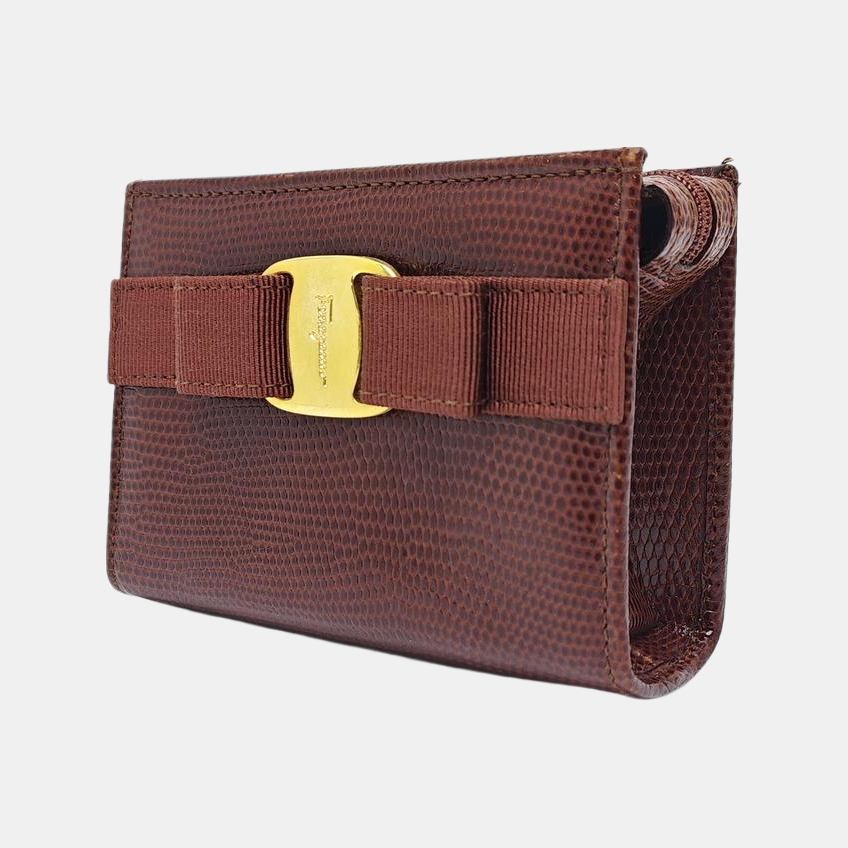 Ginny Calfskin Brown Coin Purse