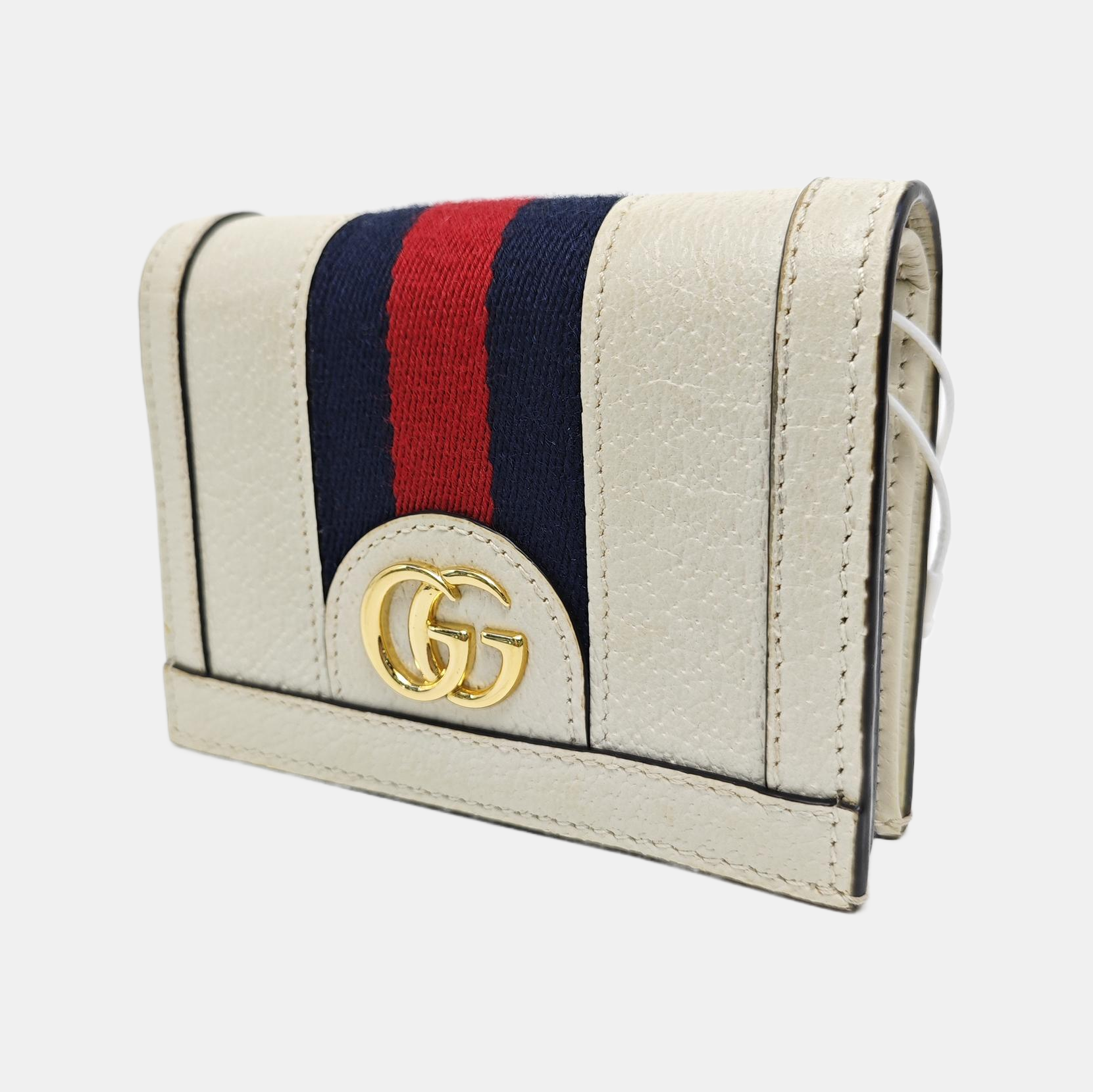 Ophidia Mini Calfskin White Wallet