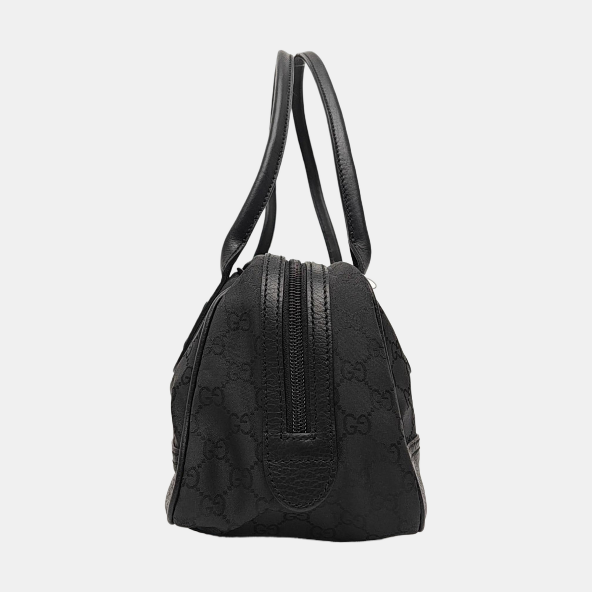 Monogram Canvas Shoulder Bag Black