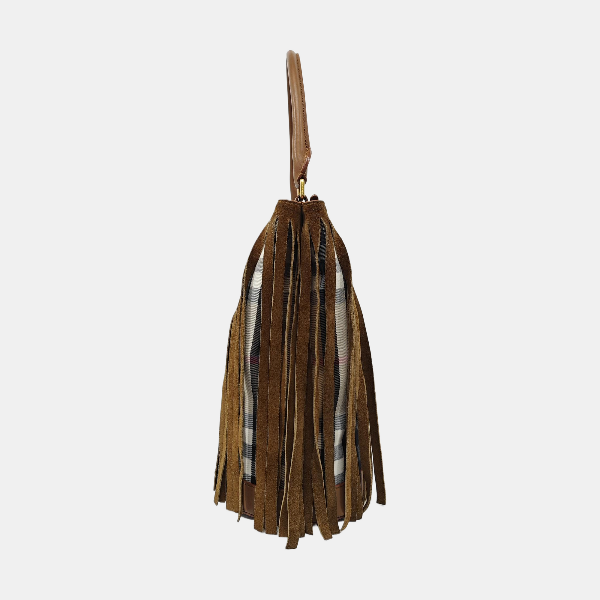 Suede Bucket Bag Brown