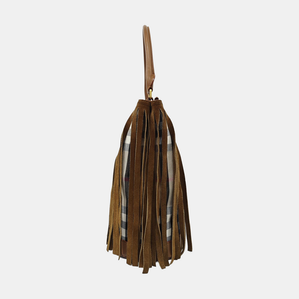 Suede Bucket Bag Brown